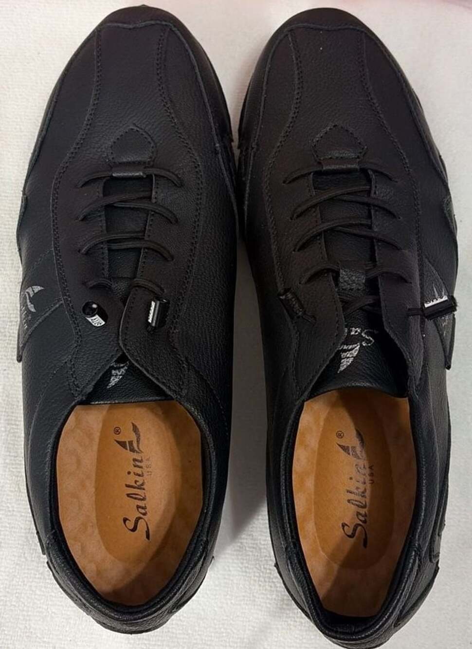 Salkin Men's Barefoot Shoes Breathable Casual Lace-Up Sneakers Black Size 45